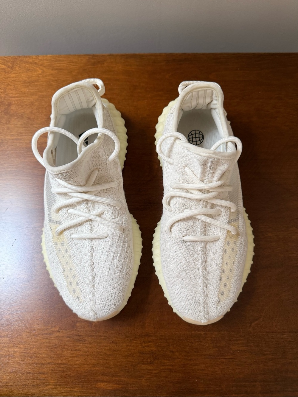 adidas Kids Cream Knit Lace-Up Sneakers